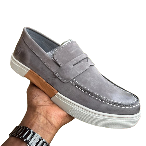 Timberland Men's Cedar Bay Leather Penny Loafer Sneakers – Grey